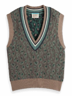 Scotch & Soda Animal Jacquard Knitted Spencer