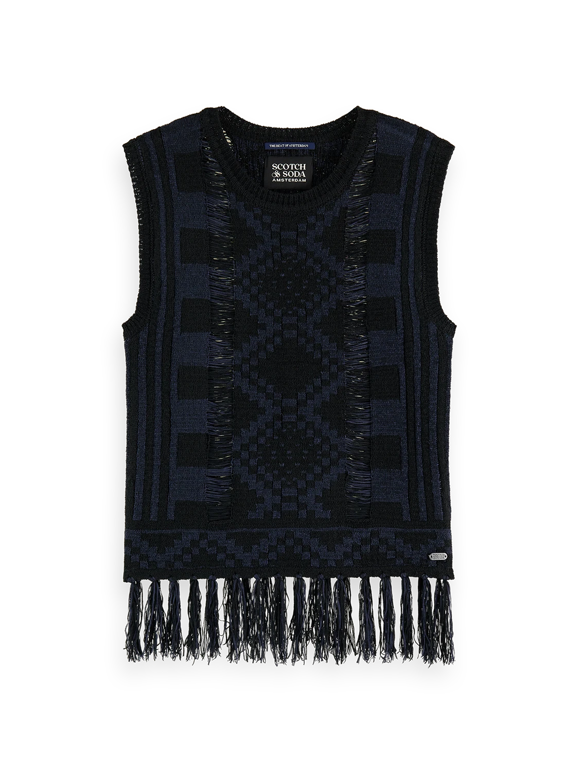 Scotch & Soda Fringe Hem Knit Tank Top