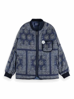 Scotch & Soda Bandana Printed Reversible Bomber Jacket