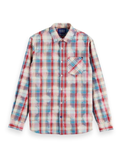 Scotch & Soda Denim Washed Checked Workwear Shirt