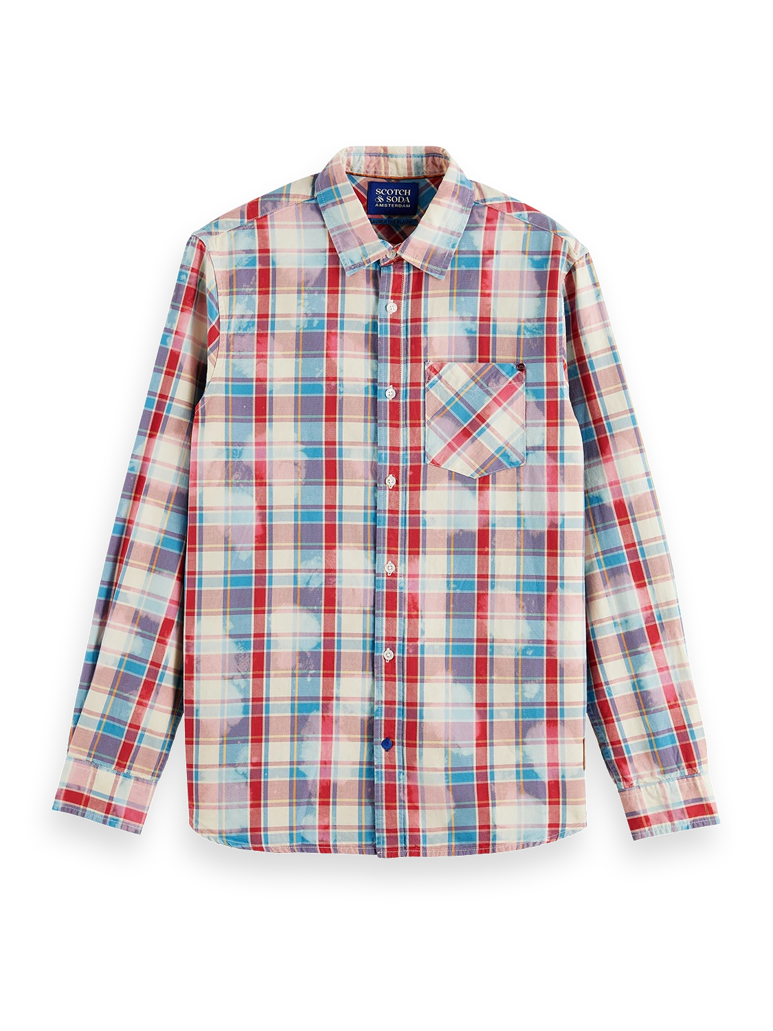Scotch & Soda Denim Washed Checked Workwear Shirt