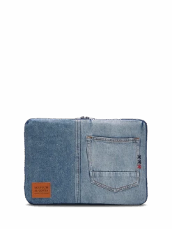 Scotch & Soda Denim Laptop Case With Phone Pocket