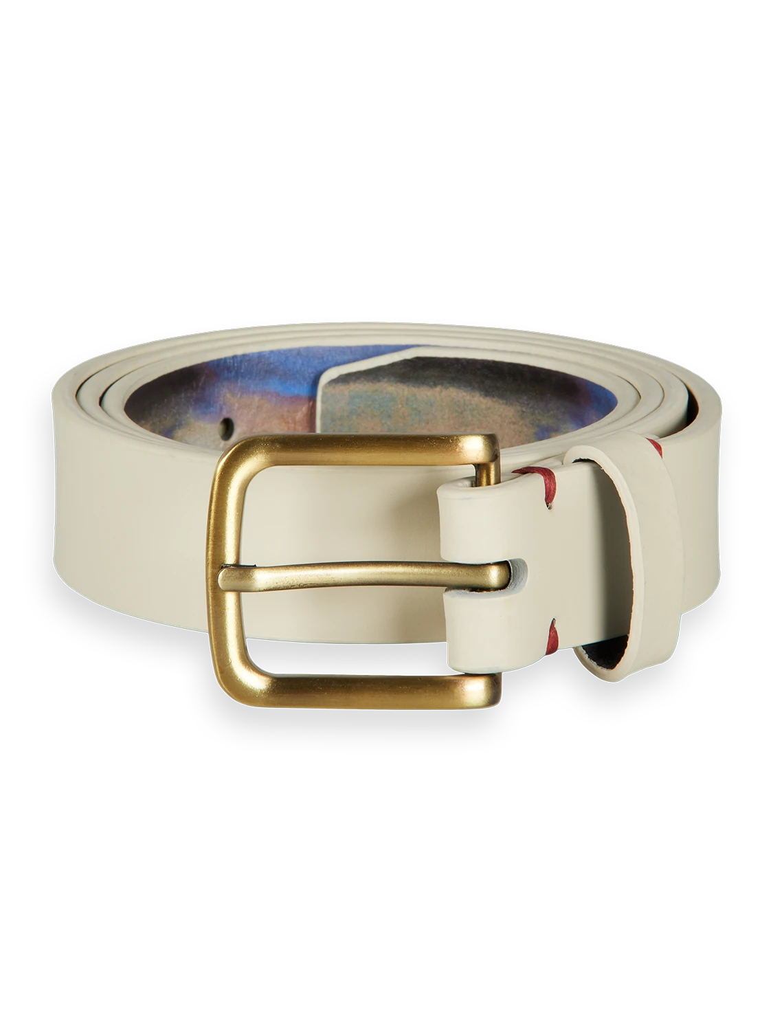 Scotch & Soda Recycled Leather Belt With Printed Backside - Image 2