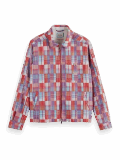 Scotch & Soda Zip-Front Check Shirt