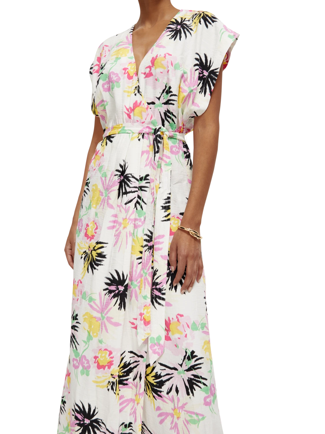 Scotch & Soda Printed V-Neck Maxi Dress - Image 4
