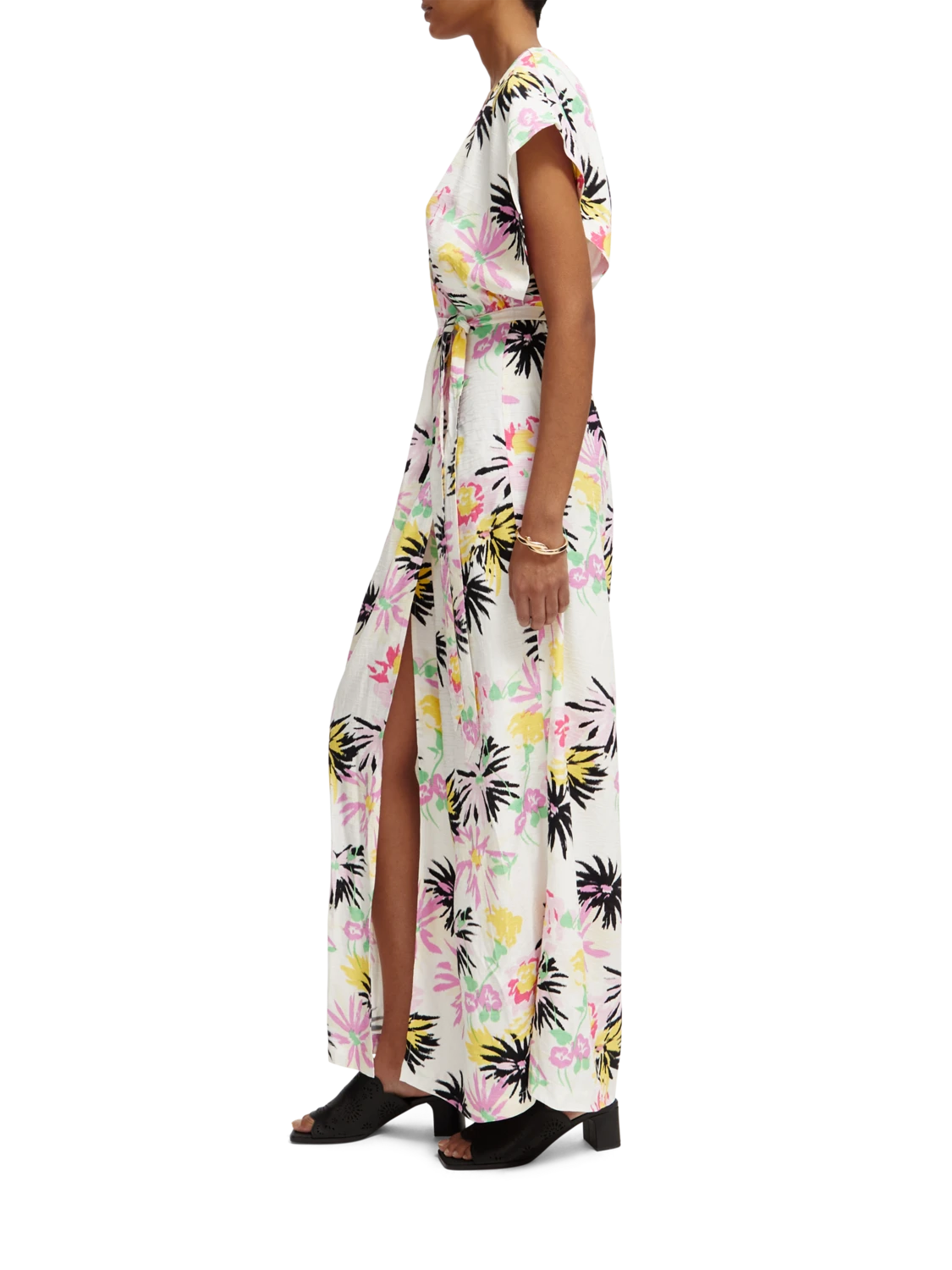 Scotch & Soda Printed V-Neck Maxi Dress - Image 9