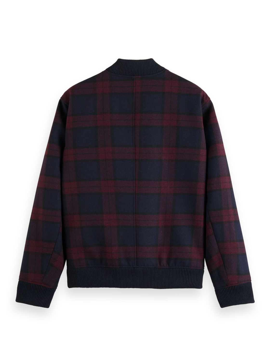 Scotch & Soda Wool Blend Check Bomber Jacket - Image 7