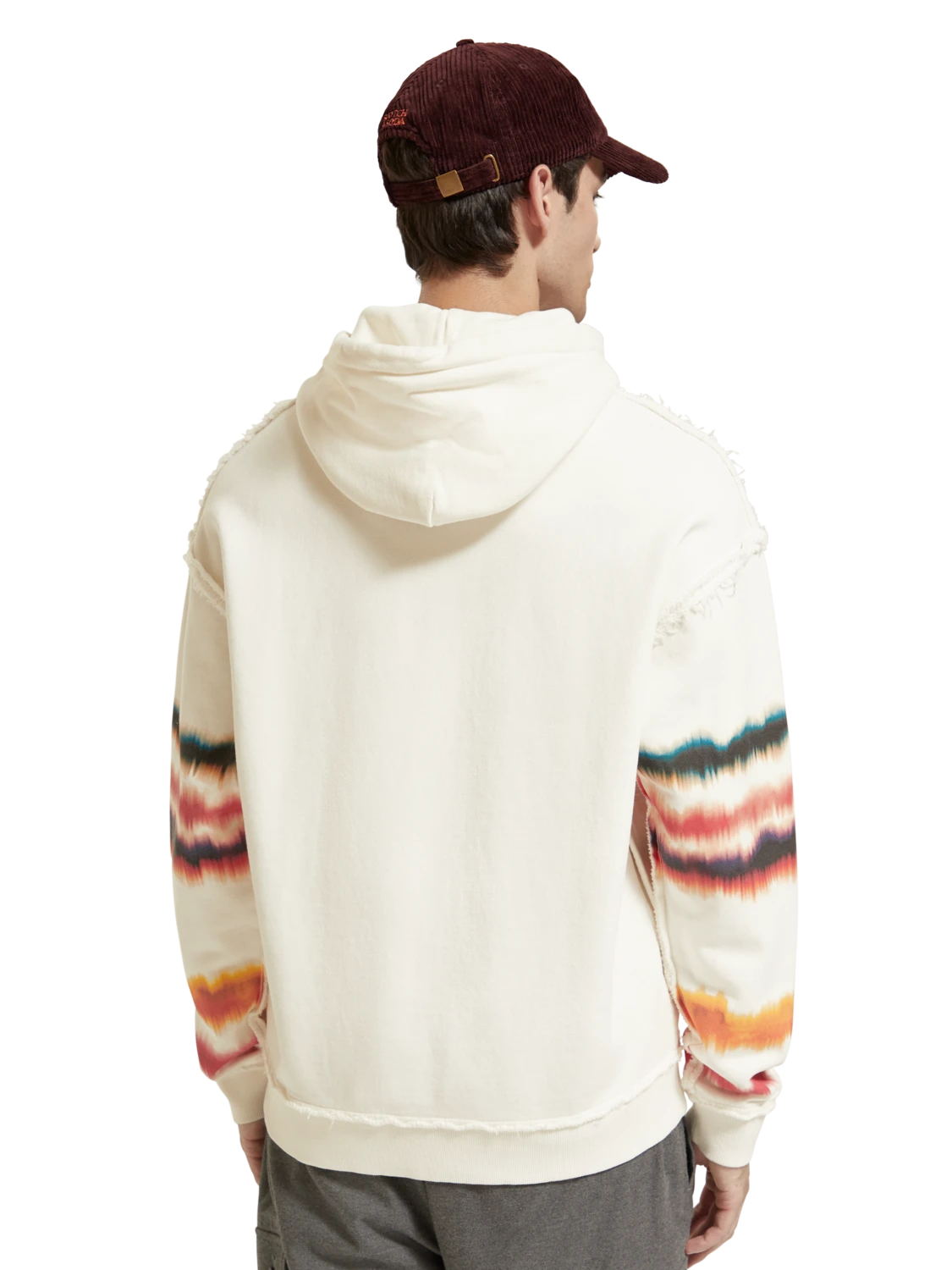 Scotch & Soda Relaxed Fit Raw Edge Artwork Hoodie Organic Cotton - Image 3