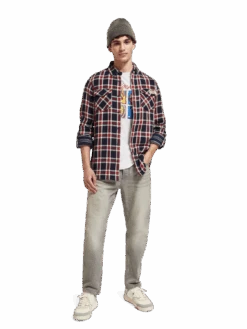 Scotch & Soda Check Double Face Twill Check Shirt