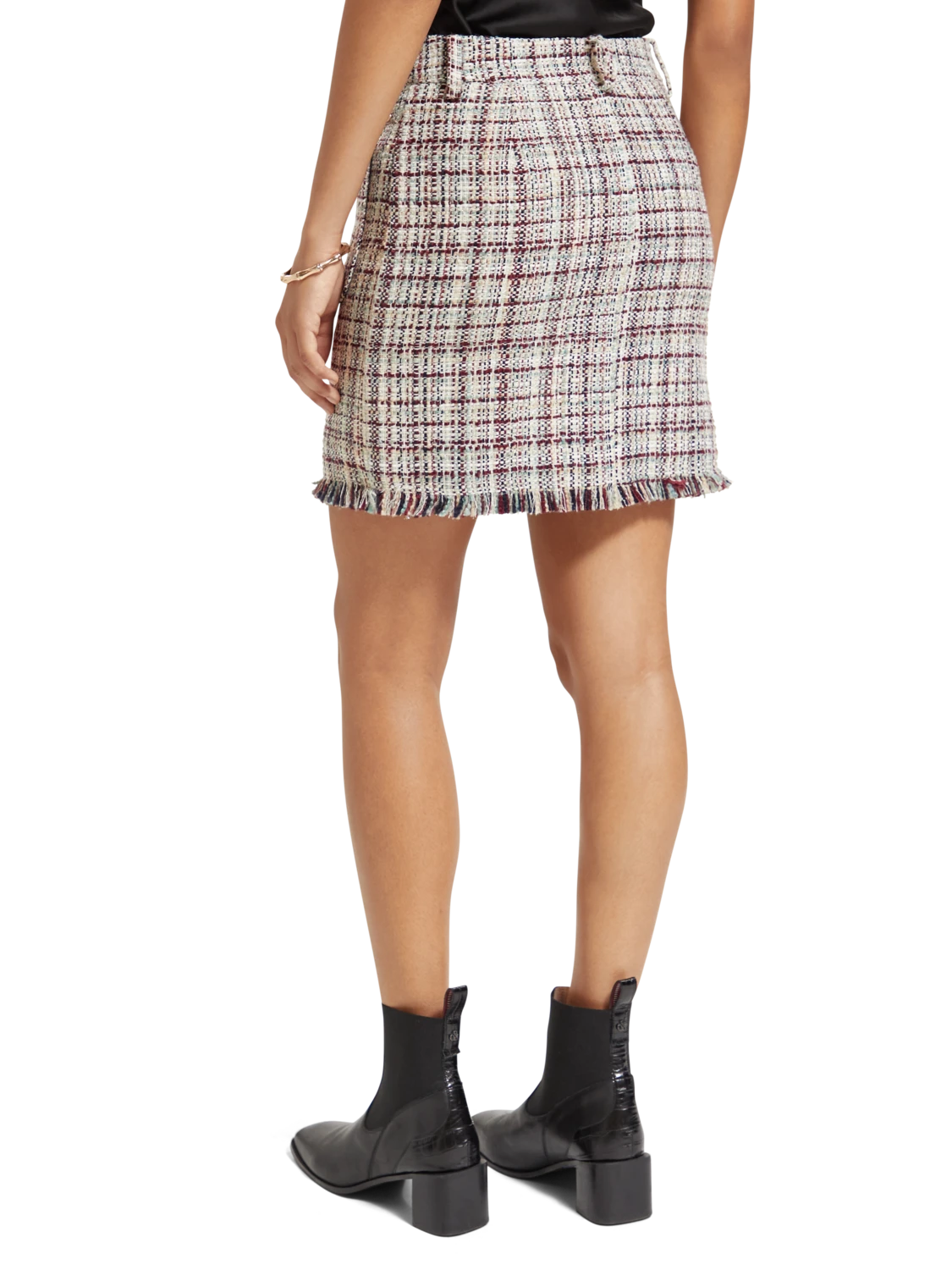 Scotch & Soda Boucle Tweed High Rise Mini Skirt - Image 5