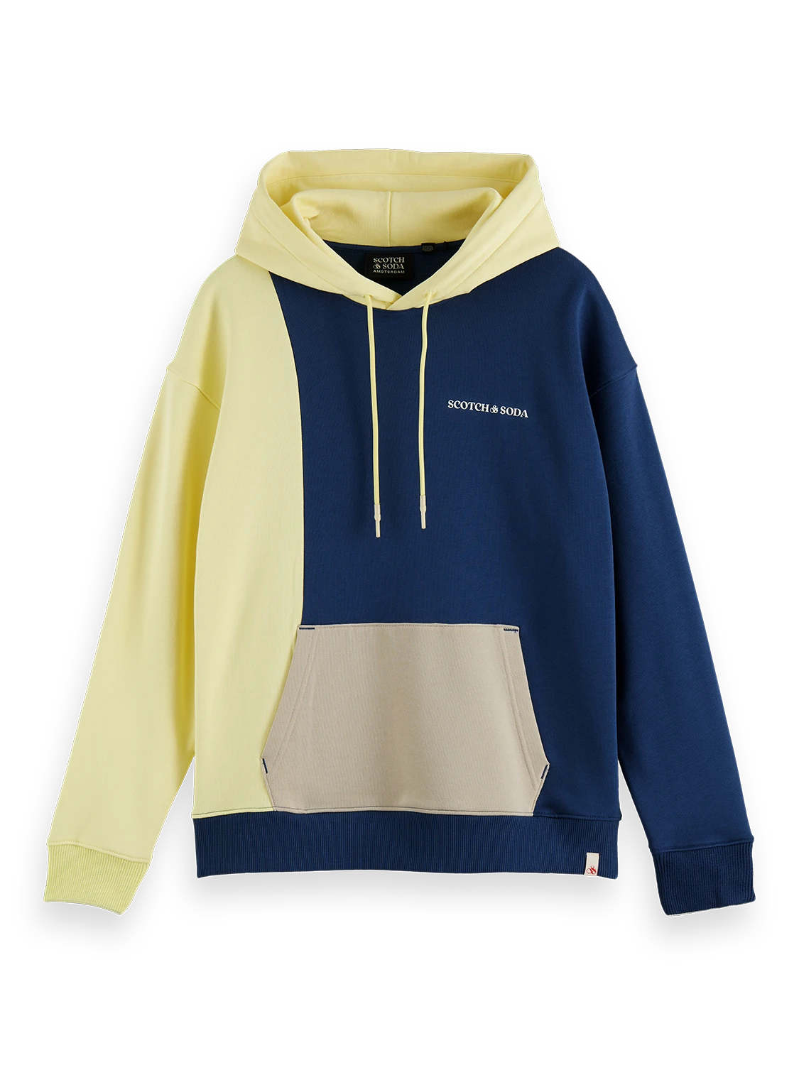 Scotch & Soda Unisex - Organic Cotton Colourblock Hoodie