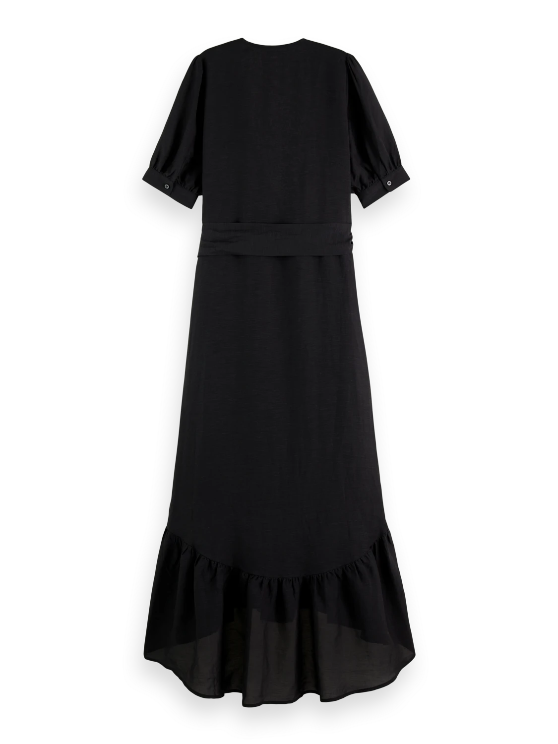 Scotch & Soda Short Sleeve V-Neck Midi Wrap Dress - Image 2