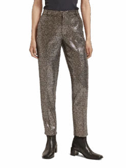 Scotch & Soda Lowry Mid Rise Slim Pant In Mixed Sequins