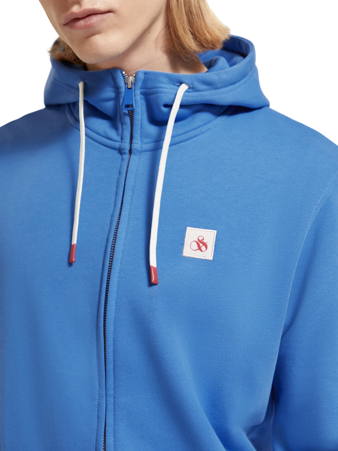 Scotch & Soda Essential Badge Logo Zip Up Hoodie - Image 13