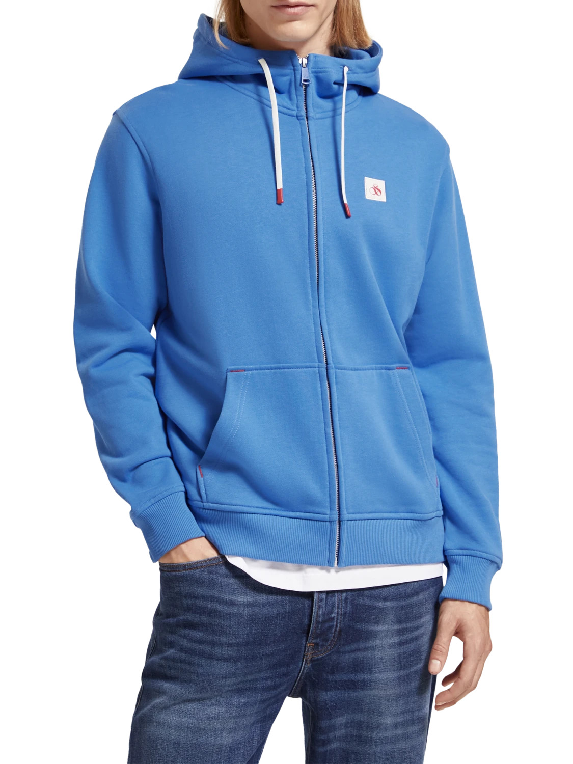 Scotch & Soda Essential Badge Logo Zip Up Hoodie - Image 17