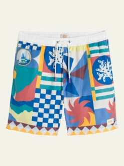 Scotch & Soda Collage Printed Swim Shorts