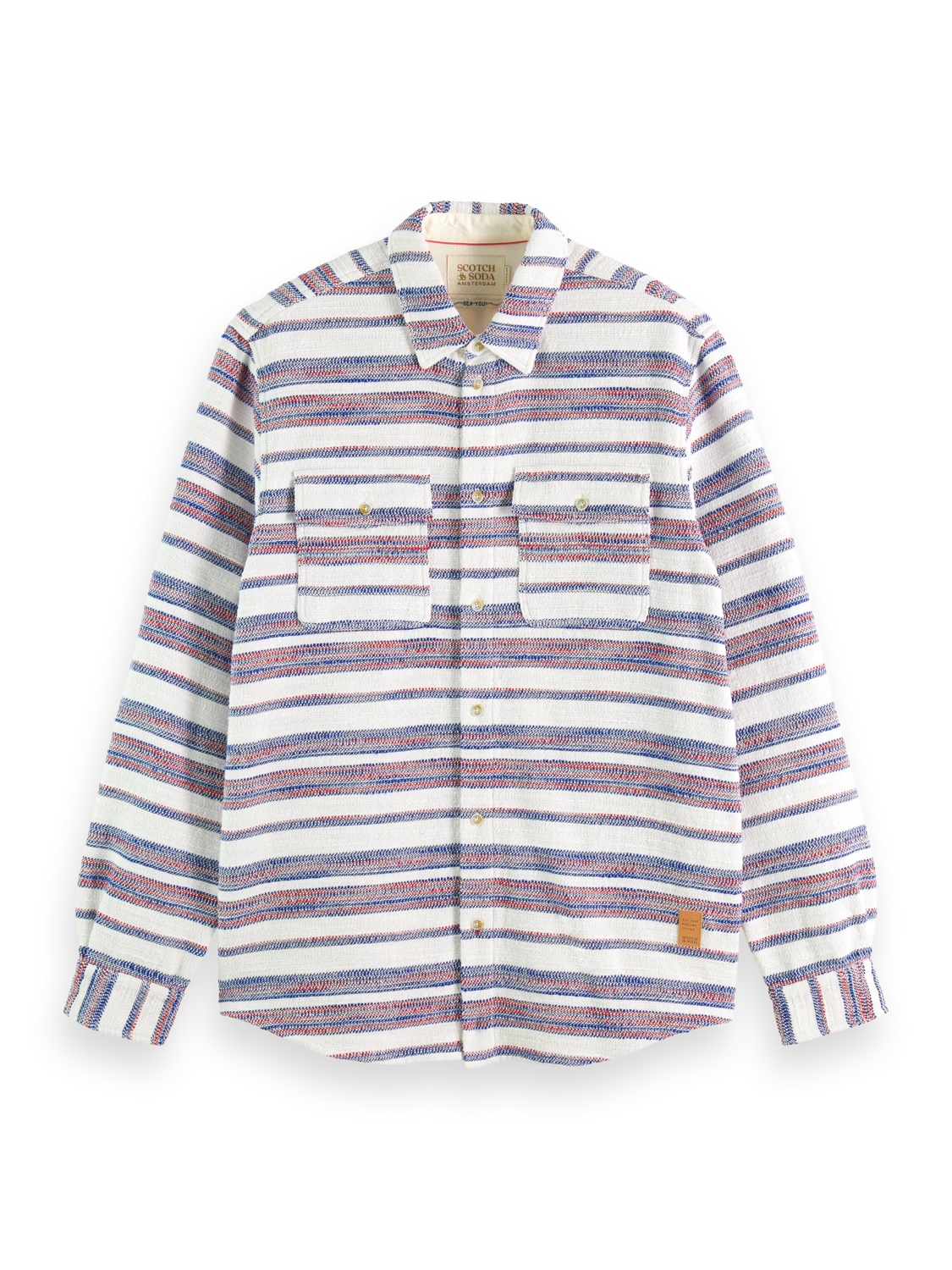 Scotch & Soda Basket Weave Gradient Stripe Shirt - Image 5