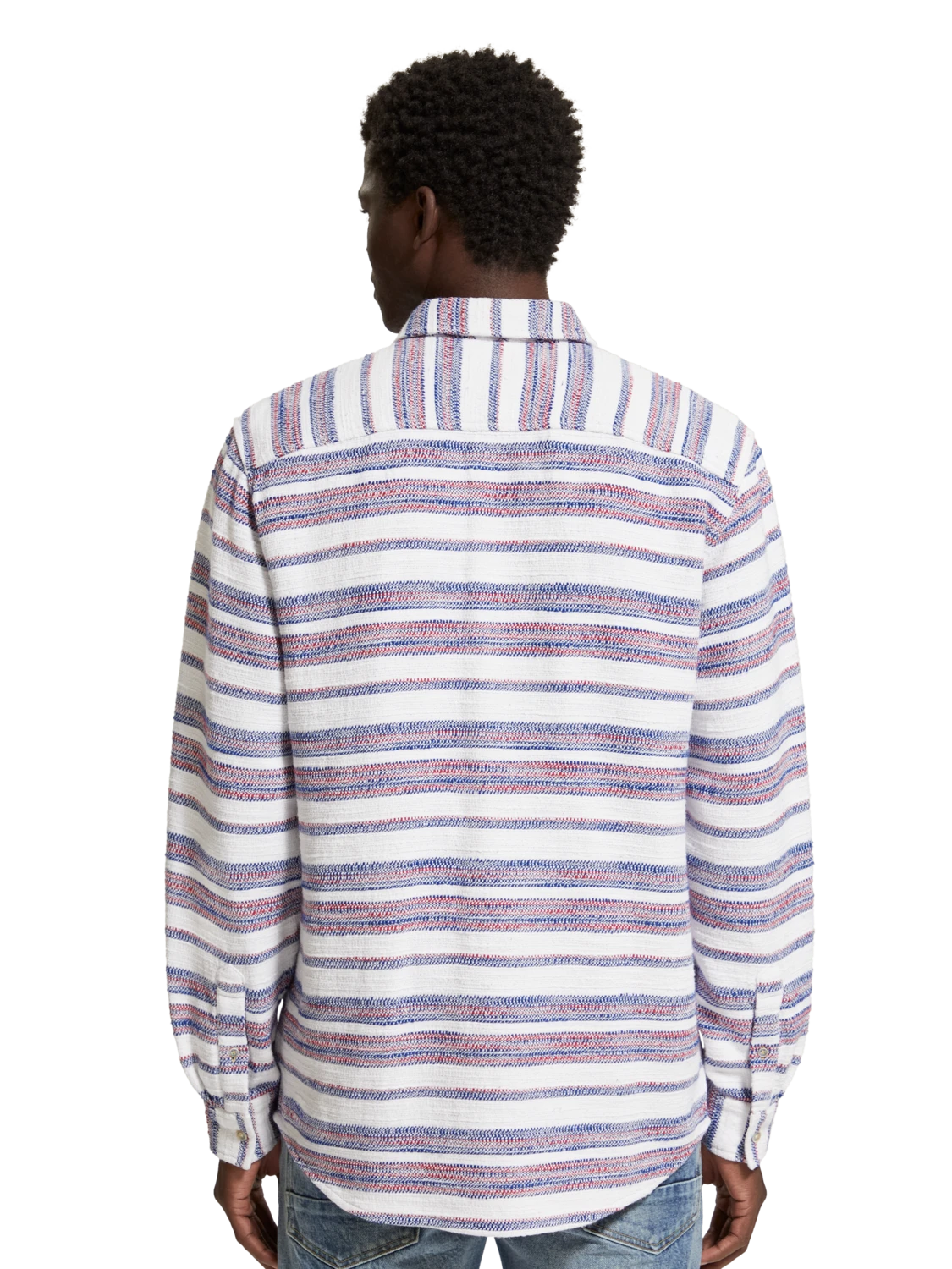 Scotch & Soda Basket Weave Gradient Stripe Shirt - Image 3