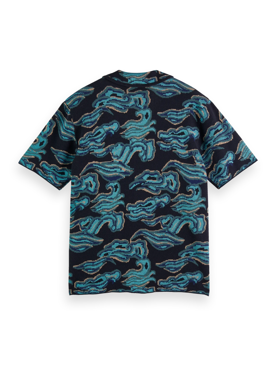 Scotch & Soda Jacquard Knit Short Sleeve Shirt - Image 7