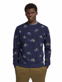 Scotch & Soda Sailboat Printed Sweatshirt