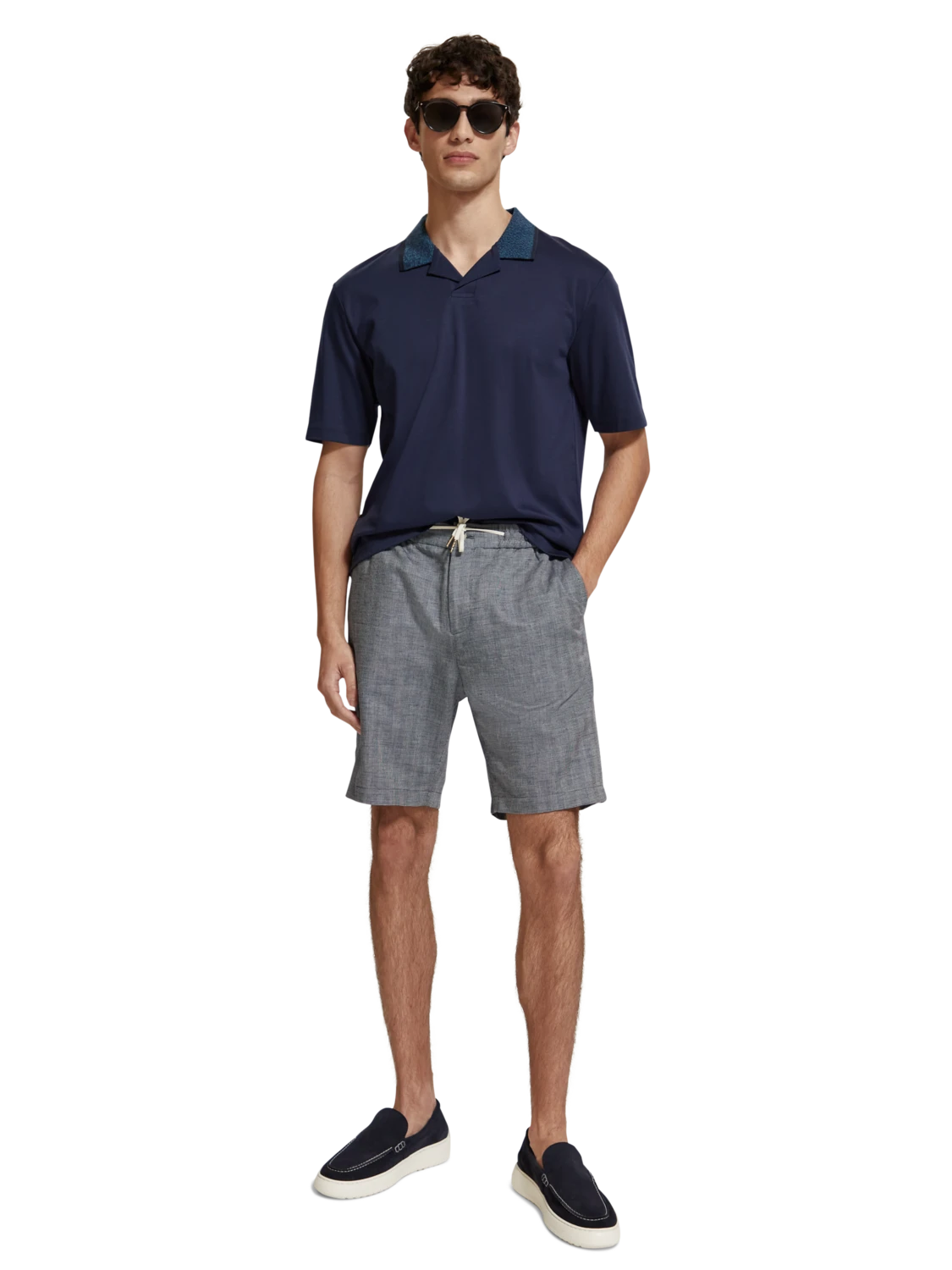 Scotch & Soda Fave Herringbone Bermuda Shorts