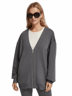 Scotch & Soda Oversized Jersey Bomber Jacket