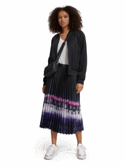 Scotch & Soda Printed High Rise Midi Skirt