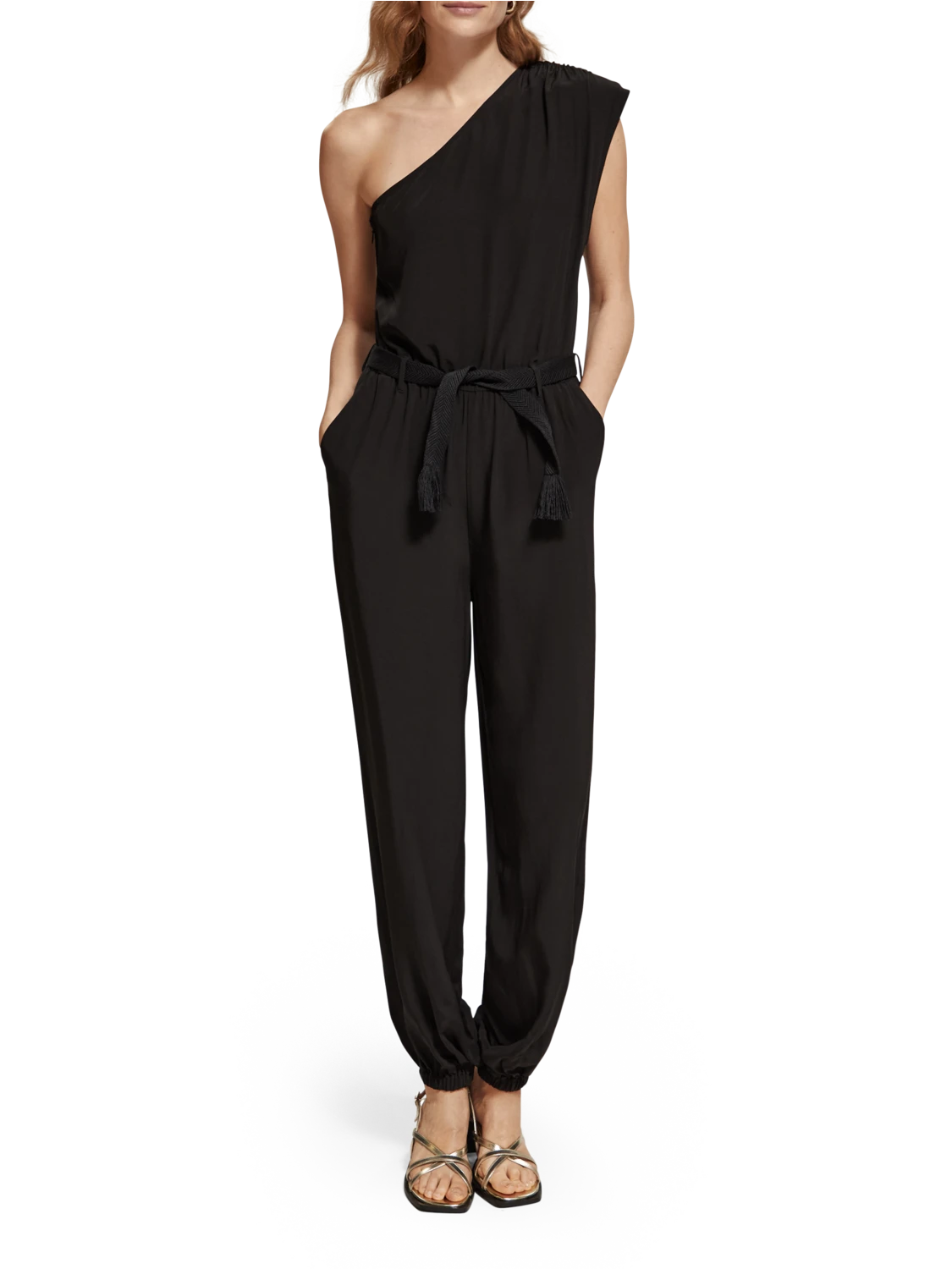 Scotch & Soda One Shoulder Asymmetric Jumpsuit - Image 7