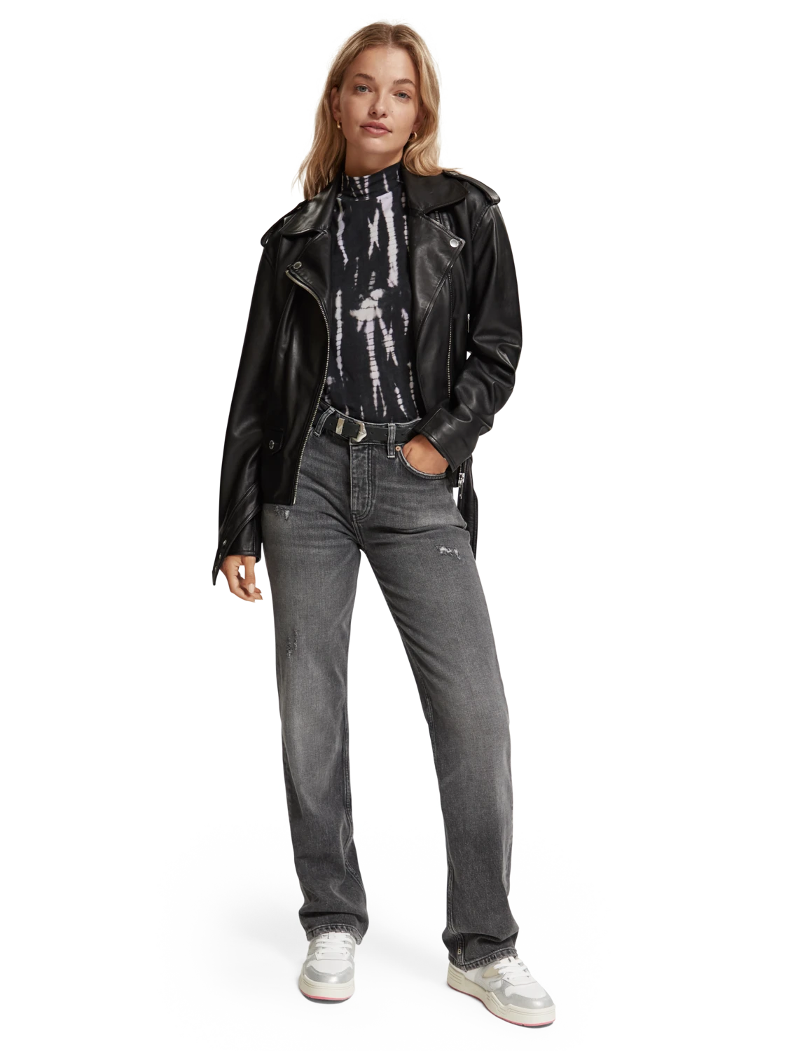 Scotch & Soda Sky Plus High Rise Straight Jeans | True North Light - Image 2