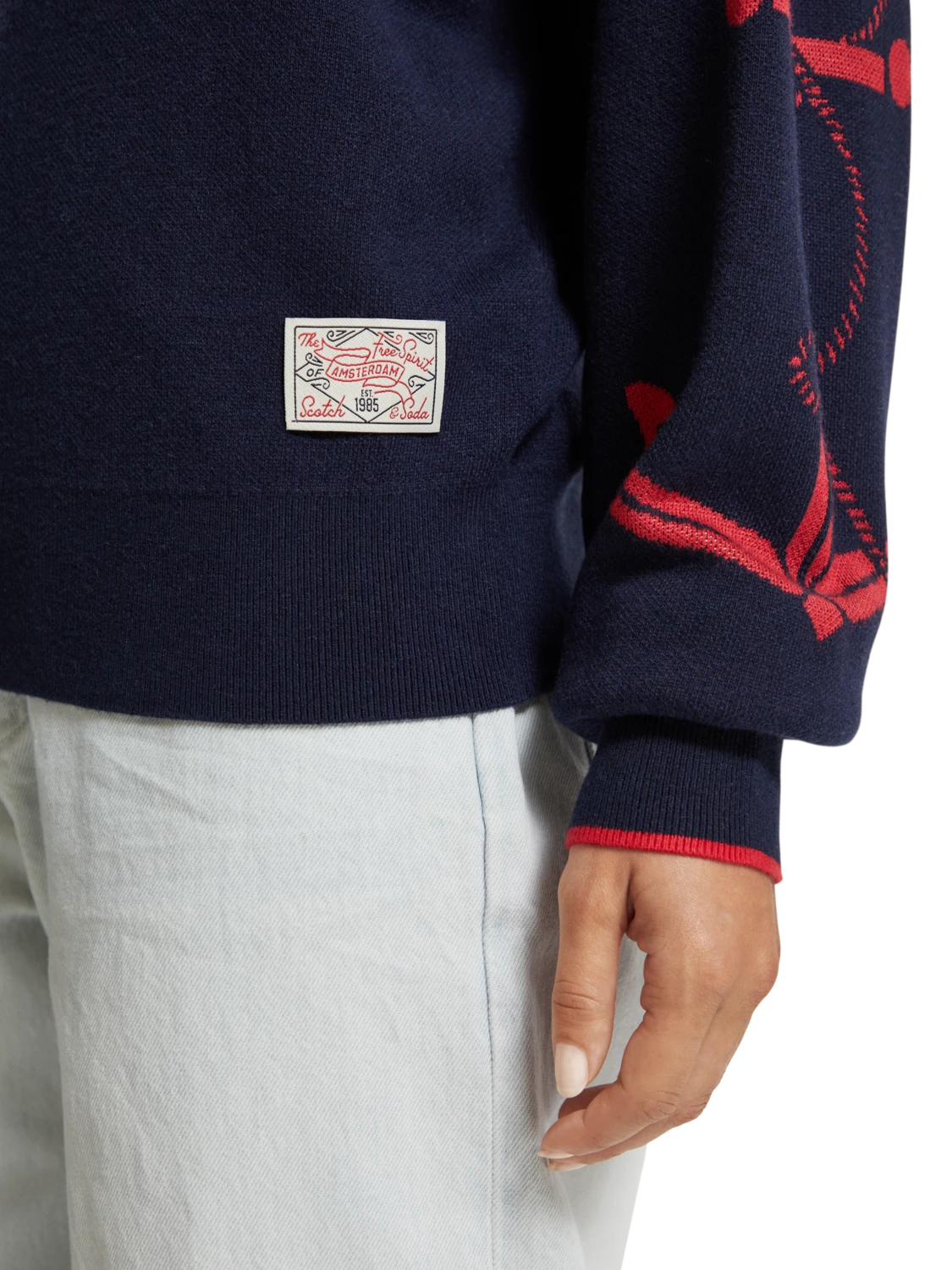 Scotch & Soda Anchor Jacquard Pullover - Image 5