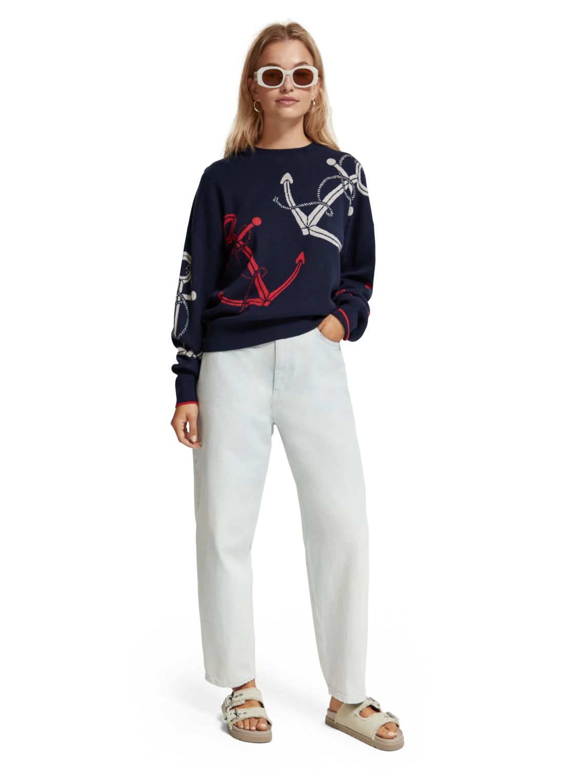 Scotch & Soda Anchor Jacquard Pullover - Image 2