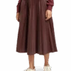Scotch & Soda Faux Leather Pleated High Rise Midi Skirt