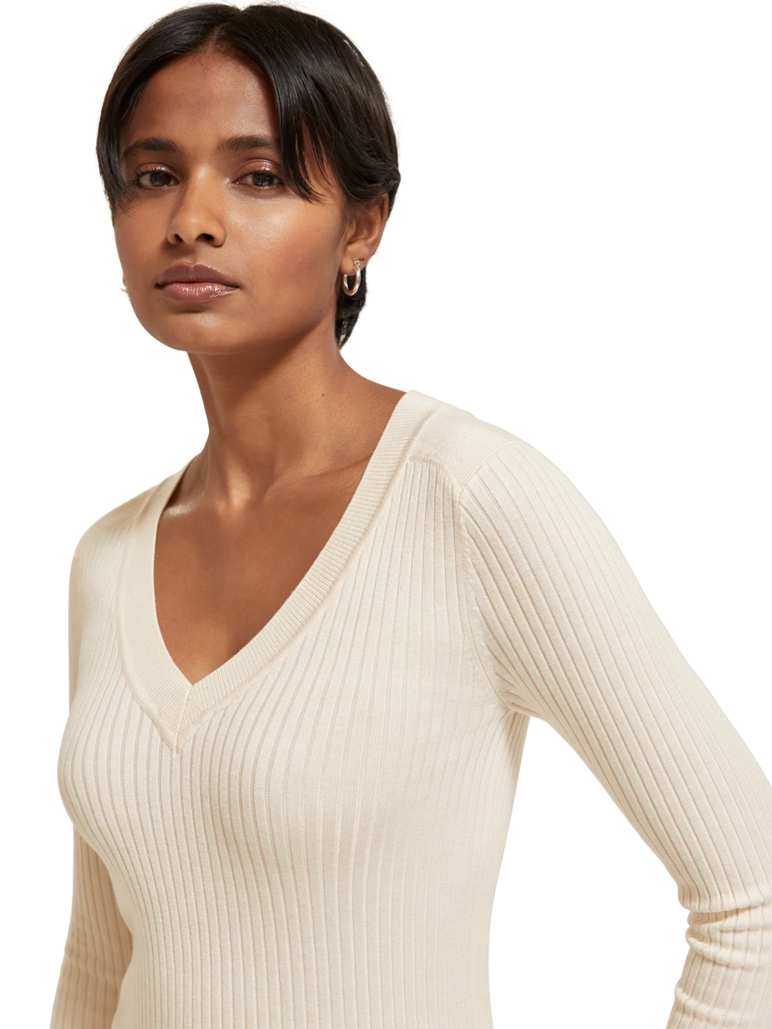 Scotch & Soda Ribbed V-Neck Pullover - Image 4