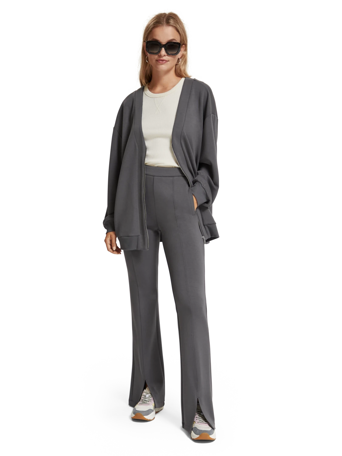 Scotch & Soda Tailored Front Split Flare Sweatpants - Image 2