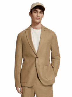 Scotch & Soda Unconstructed Single-Breasted Twill Blazer