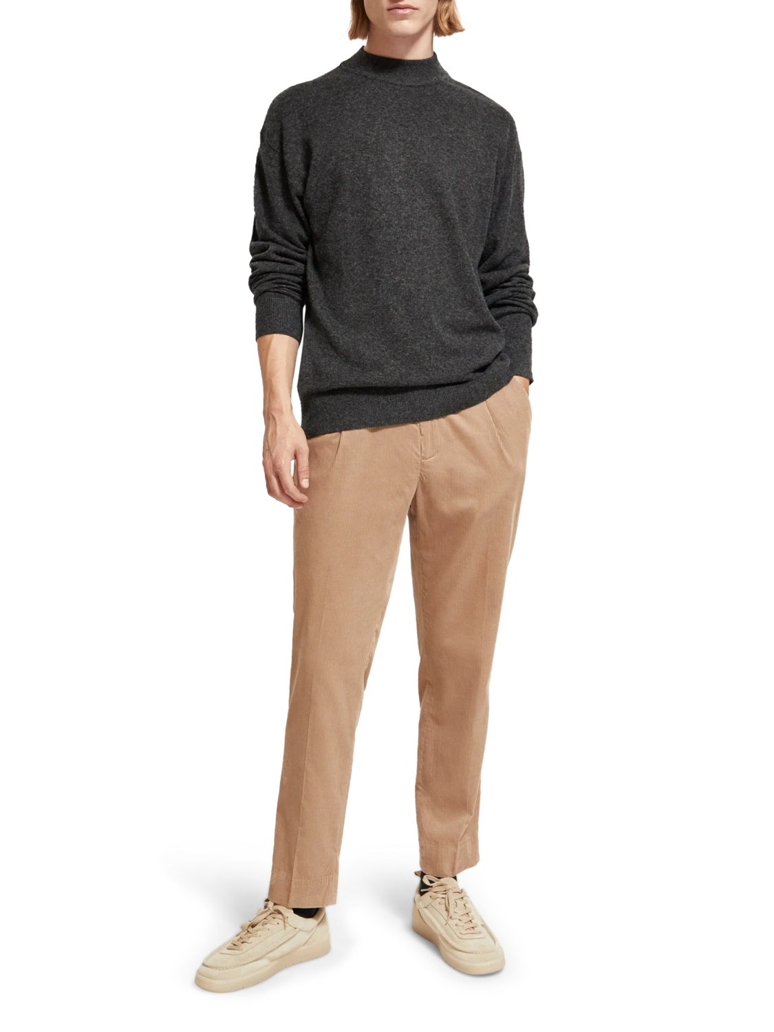 Scotch & Soda Dropped Shoulder Basic Mock Neck Pullover - Image 10