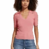 Scotch & Soda Ribbed Collared Knit Top