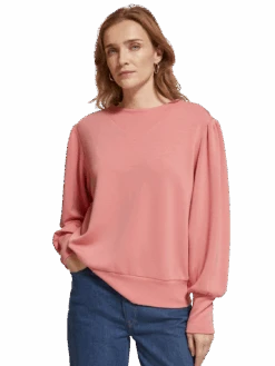 Scotch & Soda Ruched Sleeve Sweatshirt