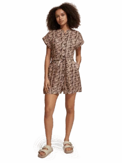 Scotch & Soda Linen Floral Romper