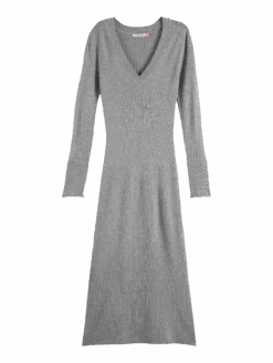 Scotch & Soda Ribbed V-Neck Knit Dress