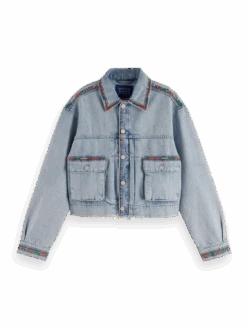 Scotch & Soda Cropped Denim Jacket