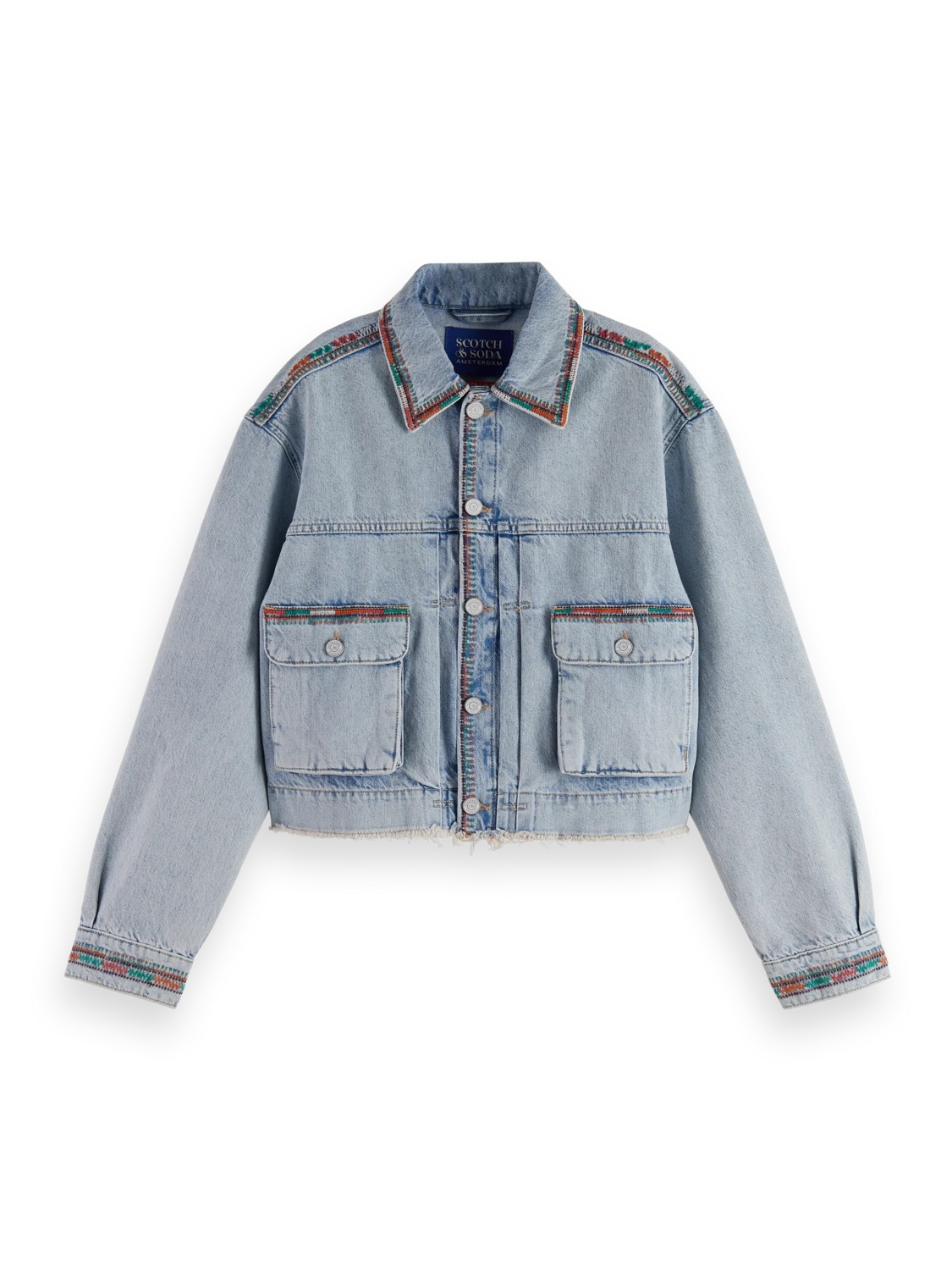 Scotch & Soda Cropped Denim Jacket