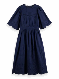 Scotch & Soda Broderie Anglaise Midi Dress
