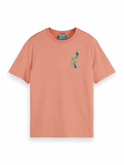 Scotch & Soda Coral Reef Dip Dye Printed T-Shirt