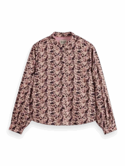 Scotch & Soda Floral Balloon Sleeve Shirt
