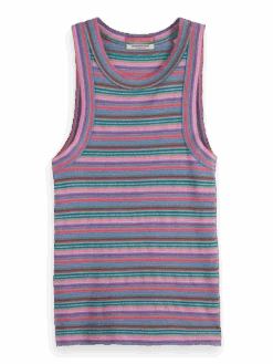 Scotch & Soda Textured Stripe Racer Tank