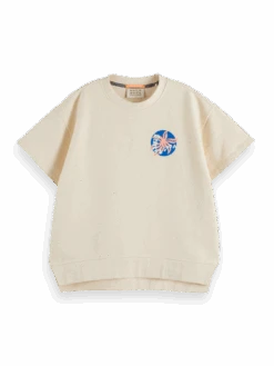 Scotch & Soda Split Hem Graphic Sweatshirt