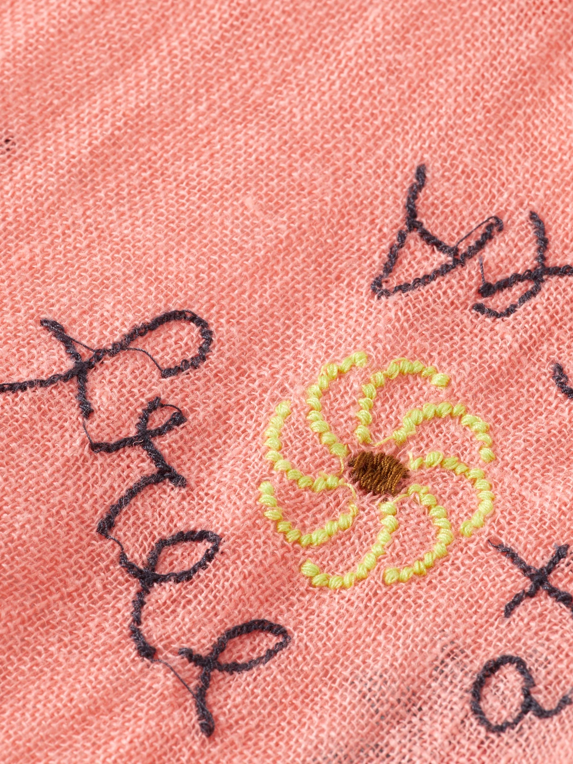 Scotch & Soda Oversized Shirt Dress With Multicolor Embroidery - Image 3