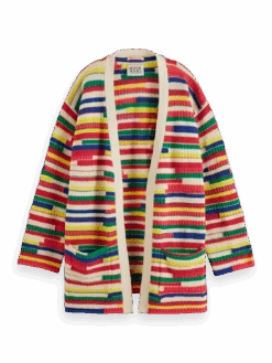 Scotch & Soda Multicoloured Intarsia Knitted Cardigan