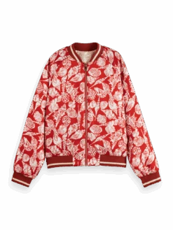 Scotch & Soda Shell Batik Printed Reversible Bomber Jacket